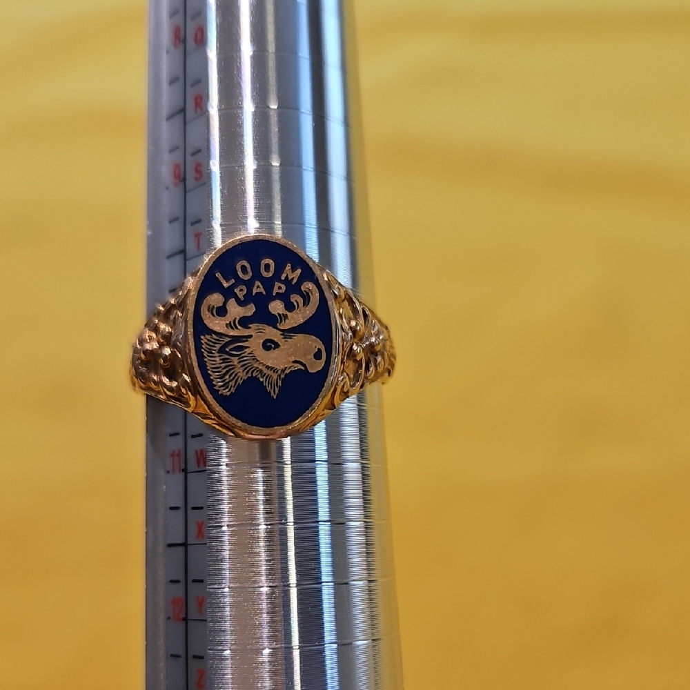 Vintage Loyal Order of Moose (L.O.O.M) PAP Ring "Past Assistant Protector" Ring
